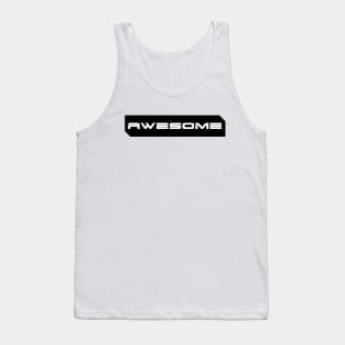 Awesome simple cyberpunk urban slang letters white Tank Top